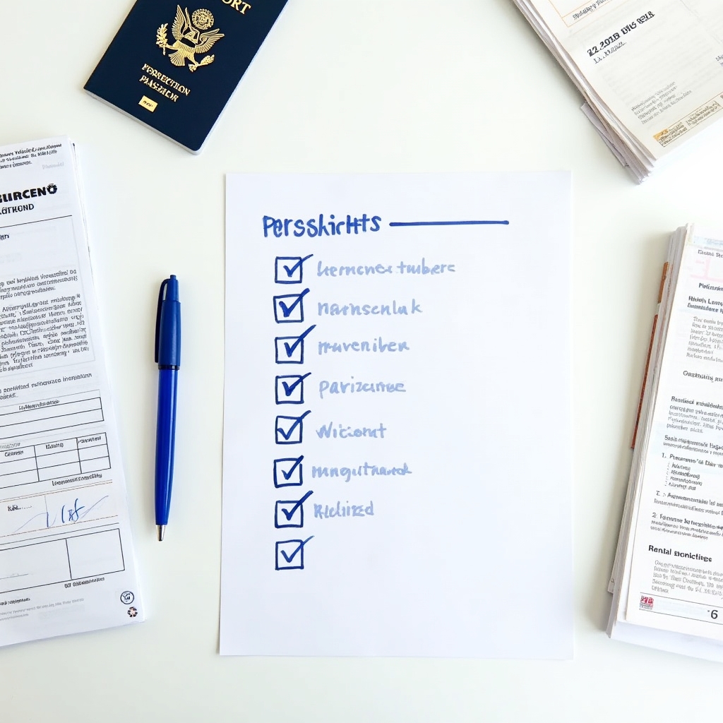 Checkliste mit benötigten Dokumenten für Gemeindewohnung Antrag